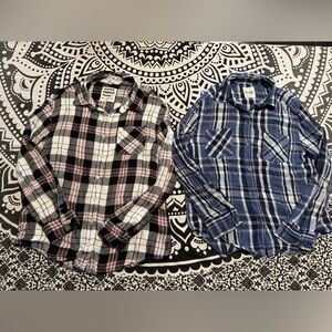 Girls button down flannels
